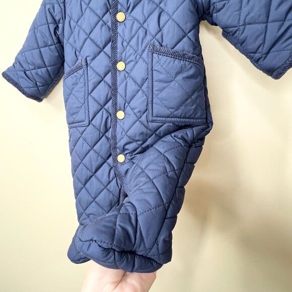 Ralph Lauren Quilted Fleece Lined Snap Closure Snow Suit 3 Months - Picture 4 of 10